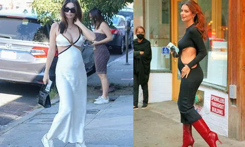 Thời trang bầu cực sexy của người mẫu áo tắm Emily Ratajkowski